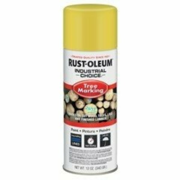 Rust-Oleum Marking Paint, T1600, Industrial, 12 oz, Yellow 306515
